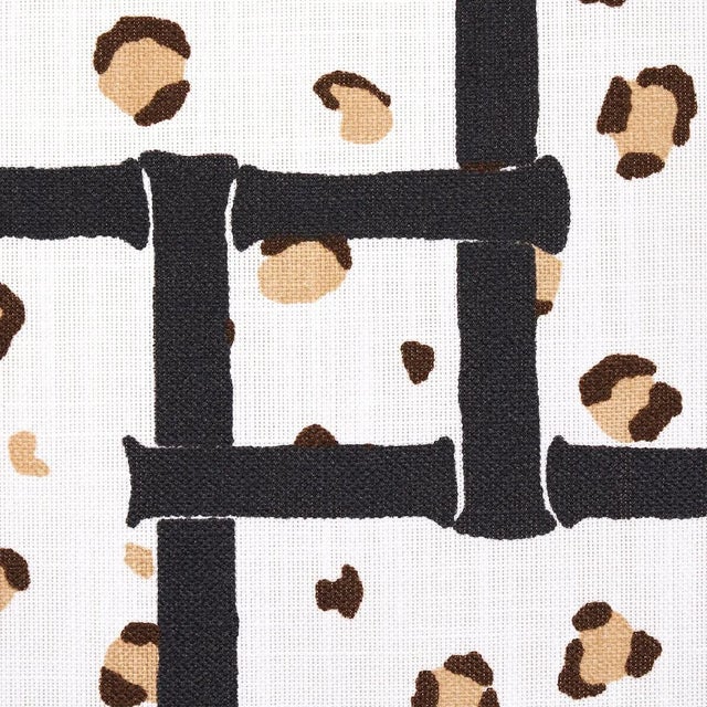 Hollywood Regency Sample - Schumacher x Cristina Buckley Fancy Beast Indoor/Outdoor Fabric in Onyx Desert For Sale - Image 3 of 5