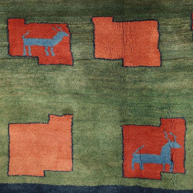 Middle Eastern Gabbeh Rug in Wool For Sale - Image 5 of 9