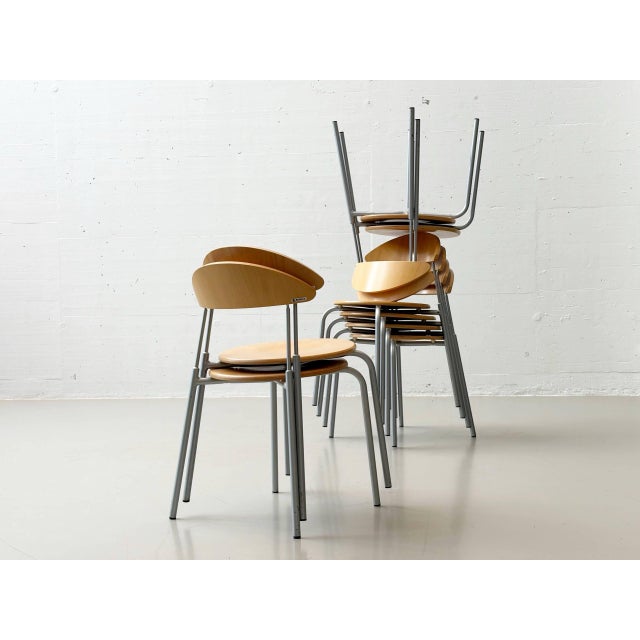 Stackable Round Studio Chair from Bemefa, 1990s For Sale - Image 6 of 18