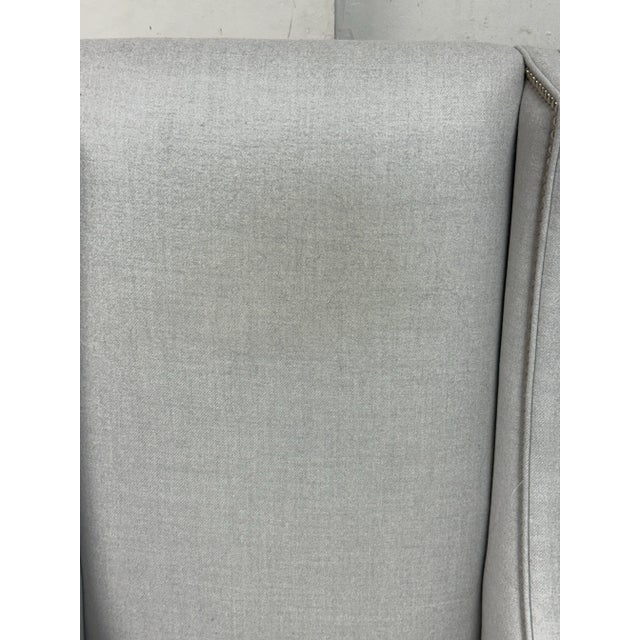 2010s Custom Kravet Contemporary Slope Arm Chairs, Pair For Sale - Image 5 of 12