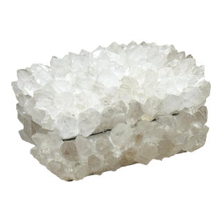 Vintage Clear Quartz Box by McCoy Design For Sale