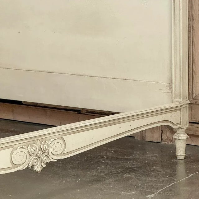 19th Century French Louis XVI Painted Queen Bed With Caning For Sale - Image 13 of 18