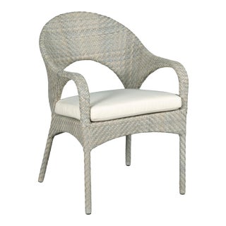 Ventana Outdoor Dining Chair in Light Gray For Sale