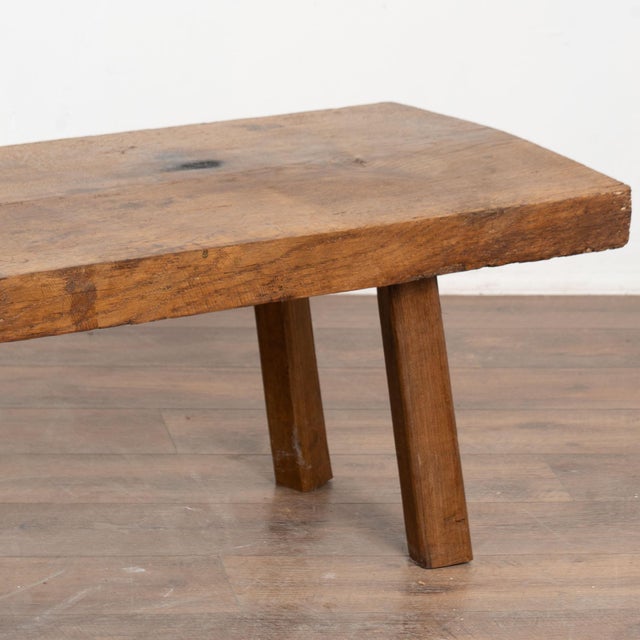 20th Century Rustic Narrow Coffee Table or Bench With Peg Legs For Sale - Image 13 of 14