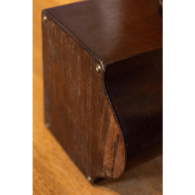 English George III Period Early 18th Century Walnut Box with Brass Hardware For Sale - Image 12 of 15