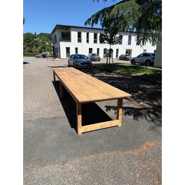 Long Pine Farmhouse Table, 1950s For Sale - Image 6 of 18