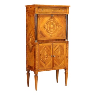 Vintage Empire Secretaire in Walnut For Sale