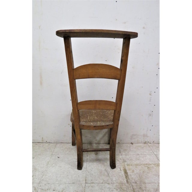 Antique French Prie Dieu Prayer Chair With Woven Rush Seat Chairish