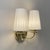 Brass & Cream Fabric Wall Light, Sweden, 1940s For Sale - Image 6 of 15