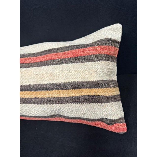 Turkish Hemp Pillow Cushion Natural Beige Brown Cushion Cover 14x45 For Sale - Image 4 of 4