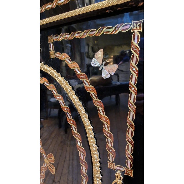 Napoleon III Dresser in Black Wood and White Marble For Sale - Image 13 of 15