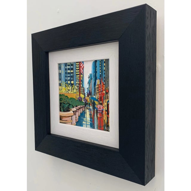 Wood Miniature Painting Radio City Music Hall New York City by British Urban Artist For Sale - Image 7 of 13