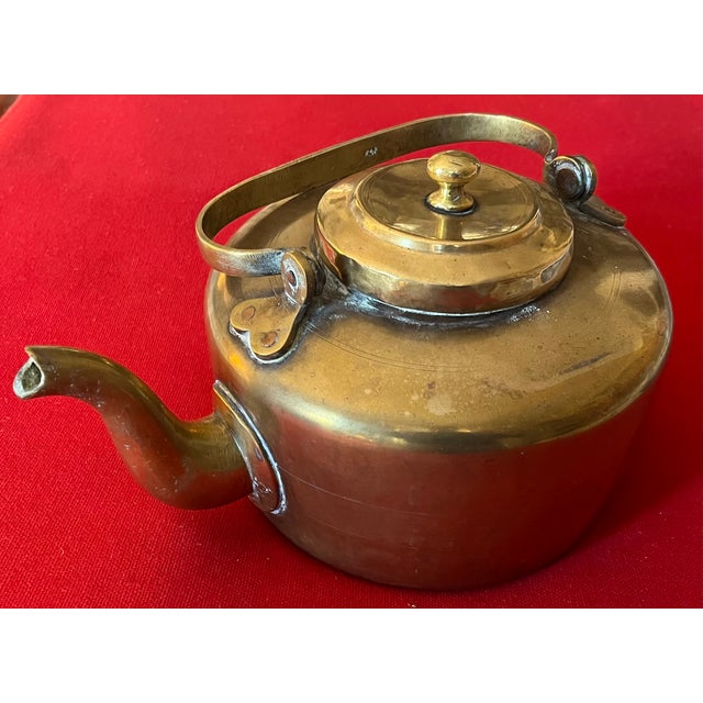 Antique 19th Century English Colonial Brass Tea Kettle For Sale - Image 4 of 18