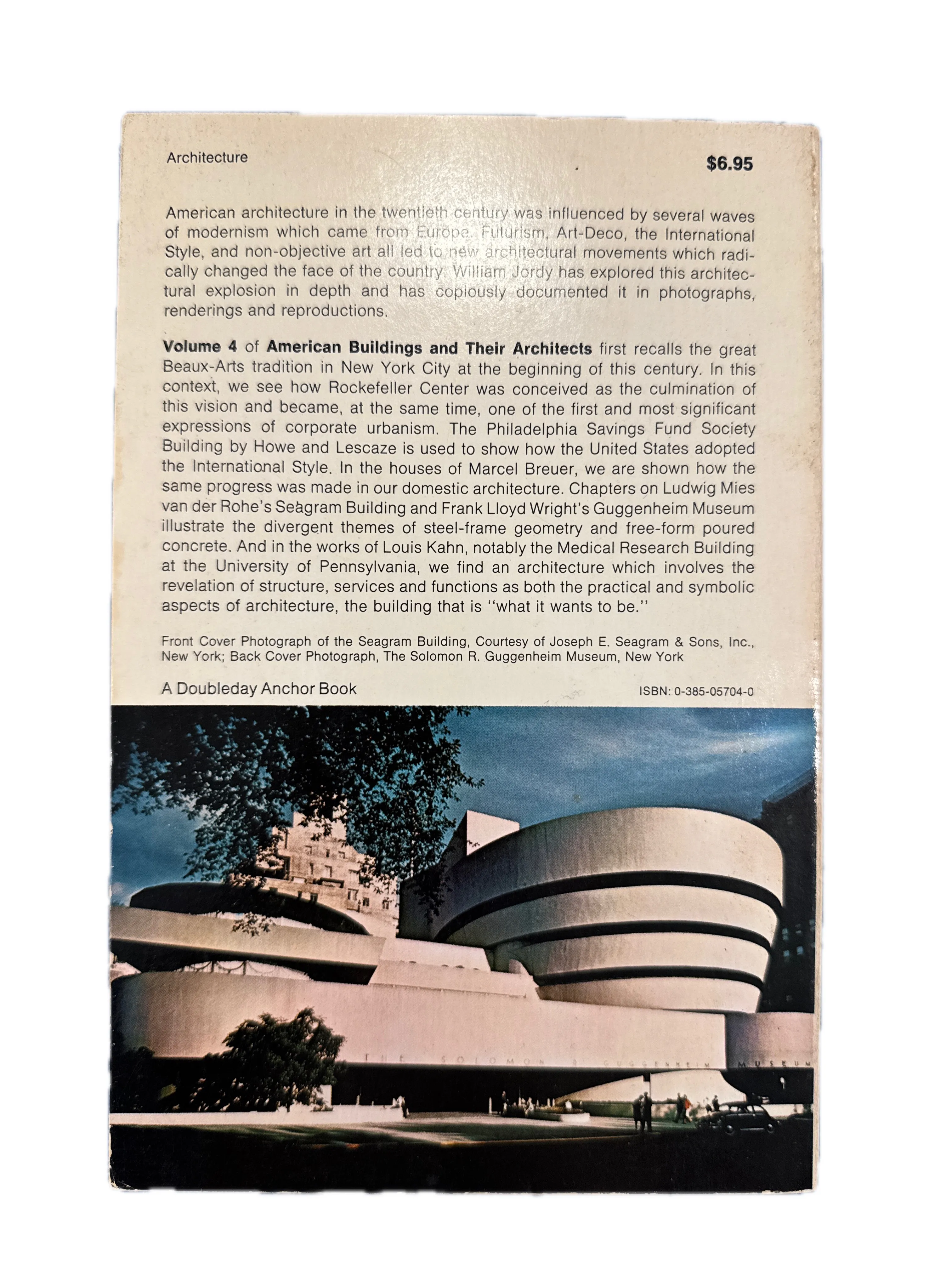 Mid-Century Architecture Book - William H. Jordy American