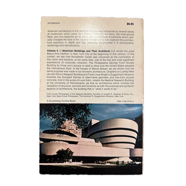 William H. Jordy "American Buildings and Their Architects" Volume 4 - European Modernism Impact, 1976 In-depth sections on...