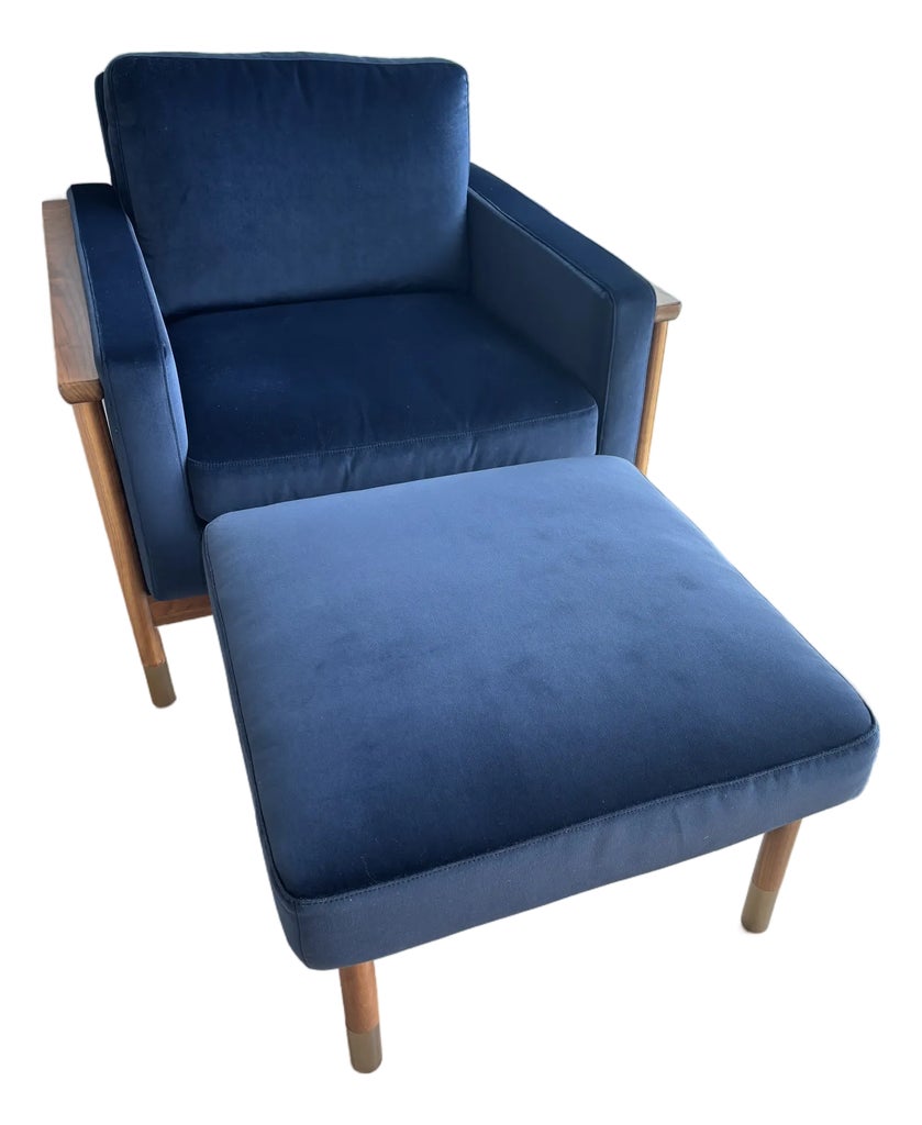 Jason Wu for Interior Define Armchair and Ottoman | Chairish