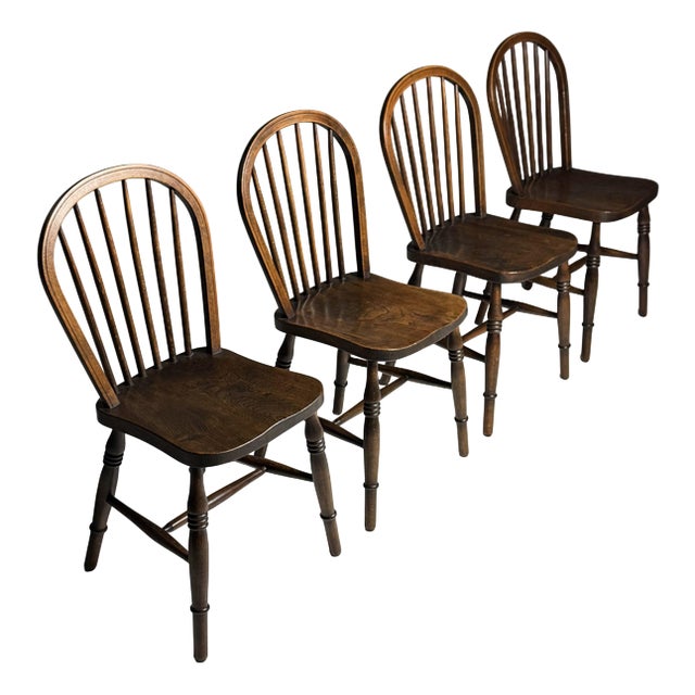 Windsor Chairs, 1960s, Set of 4 For Sale
