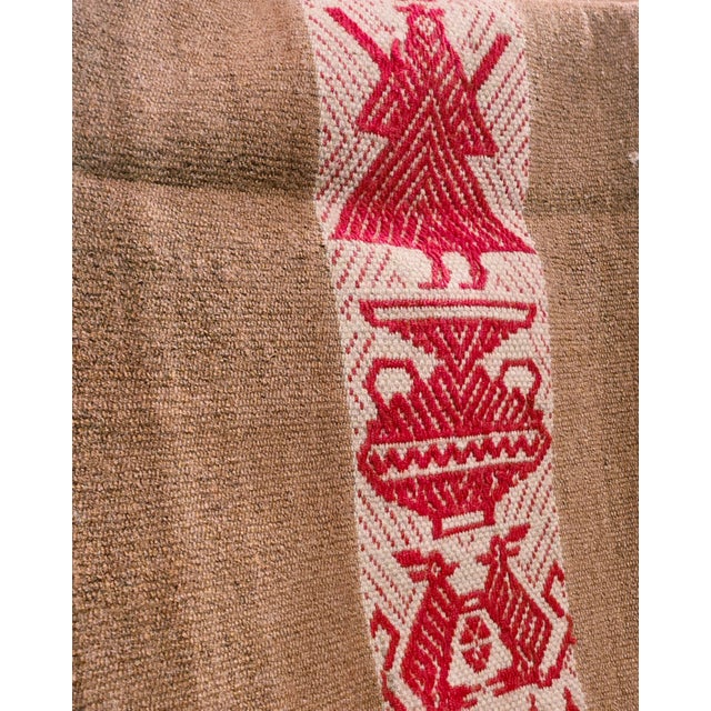 Vintage 1960s Andean Handwoven Wool Poncho Textile A remarkable example of traditional Andean textile artistry, this...
