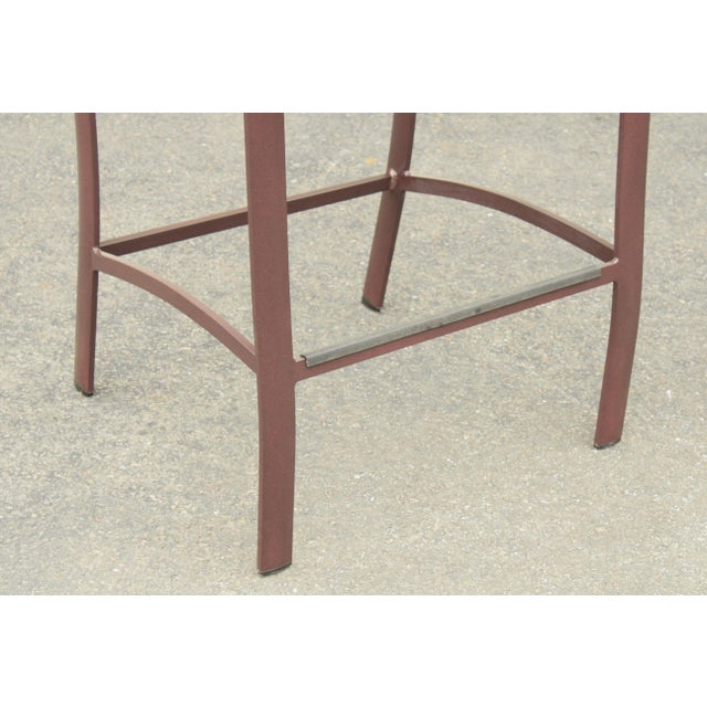 Woodard Belden Aluminum Patio 4 Piece Patio High Top Table & Chairs Set - Set of 4 For Sale - Image 9 of 12