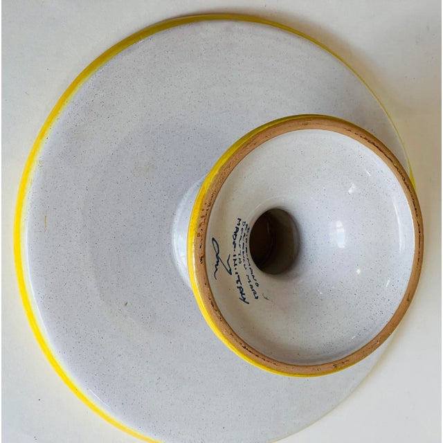 Vintage Made in Italy Deruta Pedestal Plate For Sale - Image 4 of 6