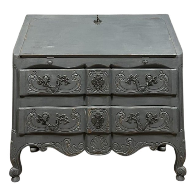 Vintage Slant-Front Desk in Lacquered Wood, 1920s For Sale