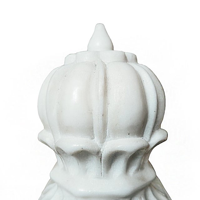 Mid 20th Century Hand-Carved Marble Paperweight / Bookend, Orb Style For Sale - Image 9 of 17