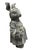 Vintage Cast Iron Anthropomorphic Rabbit Garden Statue With Bouquet For Sale - Image 4 of 12