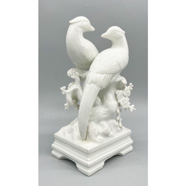 1970s 1970s Blanc De Chine Fitz & Floyd Birds and Flowers Figurine - Chinoiserie, Traditional, Hollywood Regency For Sale - Image 5 of 14