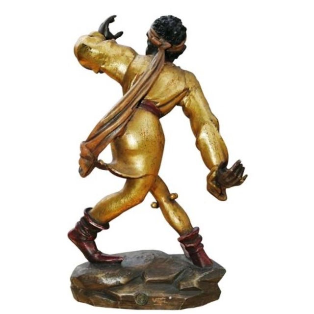 Set of 6 1970s Morisken Dancers, Munich Hand-Carved Wood Figures, Signed Virgil Oberpacher For Sale In Aspen - Image 6 of 13