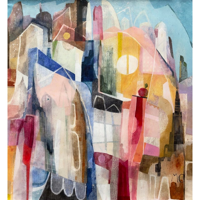 2020s The Big Apple III - Original Abstract Urban Architecture Acrylic Painting on Canvas by Maria C. Bernhardsson For Sale - Image 5 of 6