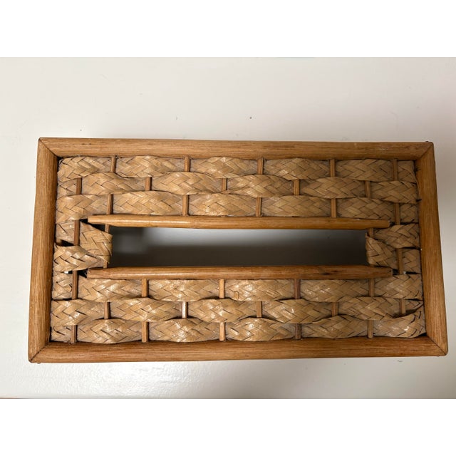 Farmhouse Vintage Rustic Wood Tissue Box Cover For Sale - Image 3 of 7