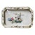 Chinese Off White Porcelain Flower Cranes Rectangular Display Plate For Sale