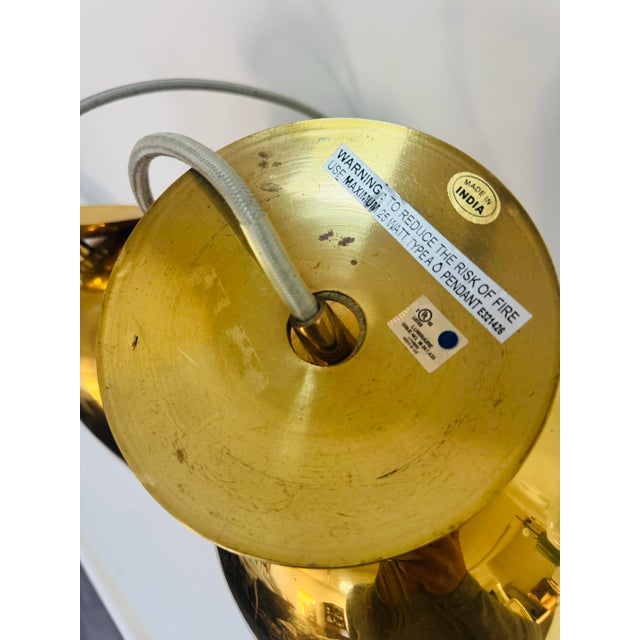 Pair of Arteriors Savoy Pendants in Polished Brass 46603 For Sale In New York - Image 6 of 6