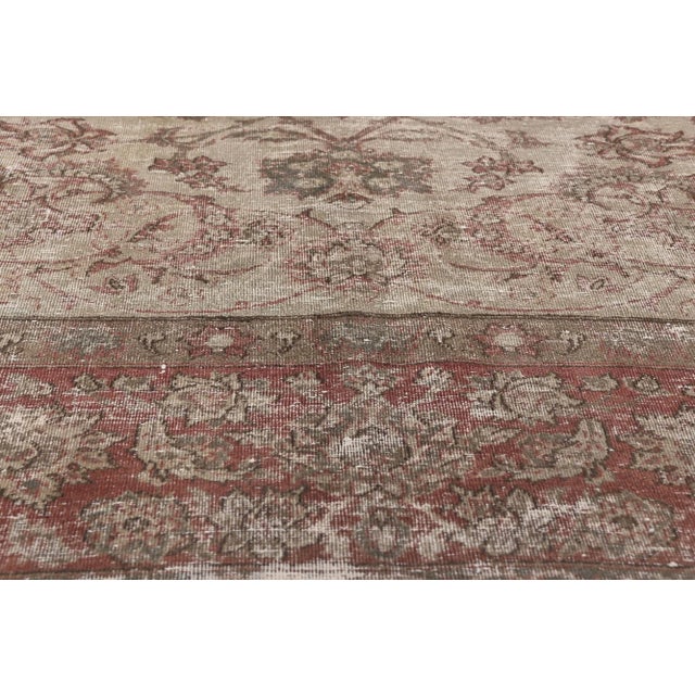 Mid 20th Century Mid 20th Century Distressed Vintage Persian Rug, 8'5 X 12'1 For Sale - Image 5 of 10