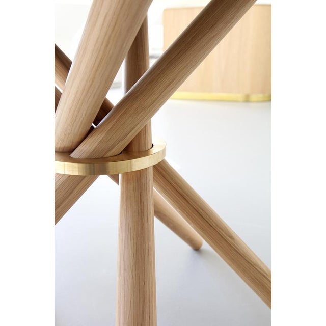 Hector Concrete Top and Light Oak Legs Dining Table 120 by Eberhart Furniture For Sale - Image 9 of 12