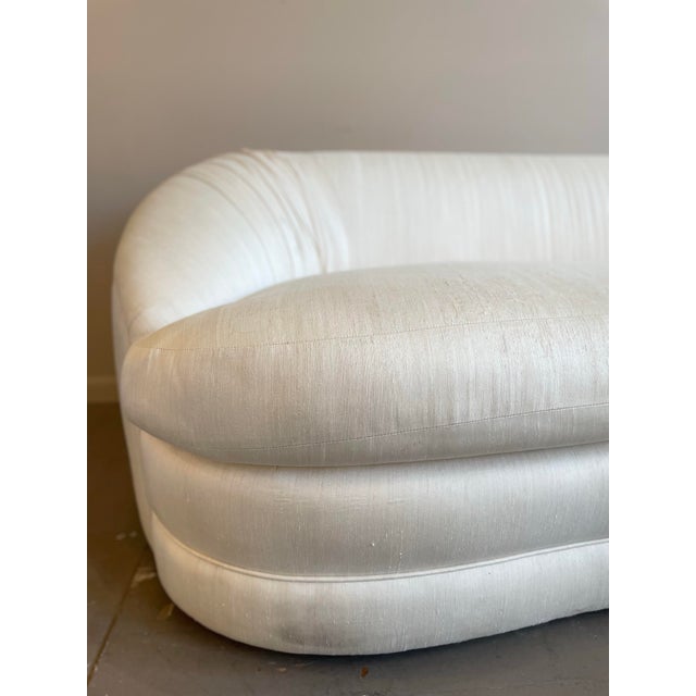 Textile 1980s Vintage A. Rudin Curved Loveseat Sofa For Sale - Image 7 of 10