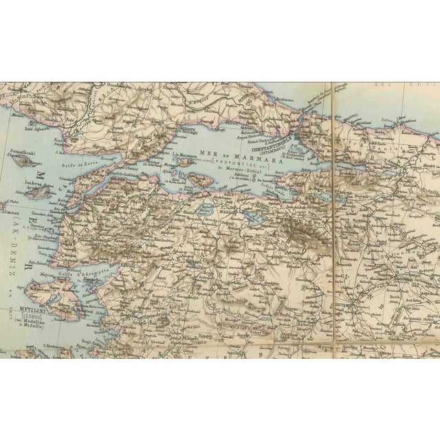 Black Large Kiepert Map of Asian, 1884 For Sale - Image 8 of 17