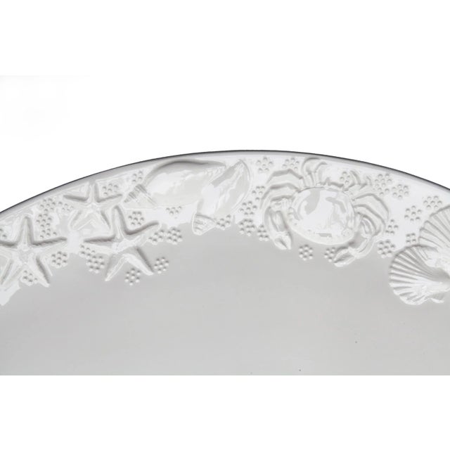 Late 20th Century Late 20th Century Oval Ceramic Seafood Platter For Sale - Image 5 of 9