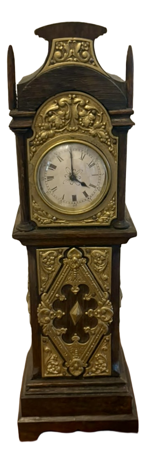 Antique Victorian Miniature Grandfather Longcase Table Clock, 1880
