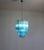 Glass Murano Glass Triedri Chandelier with 92 Transparent and Blue Prisms, 1990s For Sale - Image 7 of 13