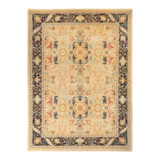 Mogul Collection Hand-Knotted Area Rug - Green 10' 5" x 13' 10" For Sale
