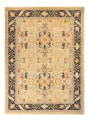 Mogul Collection Hand-Knotted Area Rug - Green 10' 5" x 13' 10"