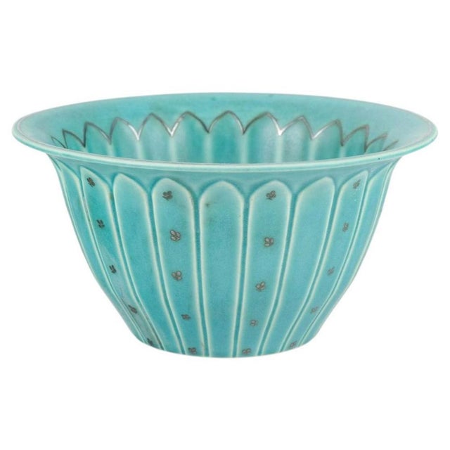 Art Deco Stoneware Bowl Argenta Series by Wilhelm Kåge for Gustavsberg, 1930s For Sale - Image 6 of 6