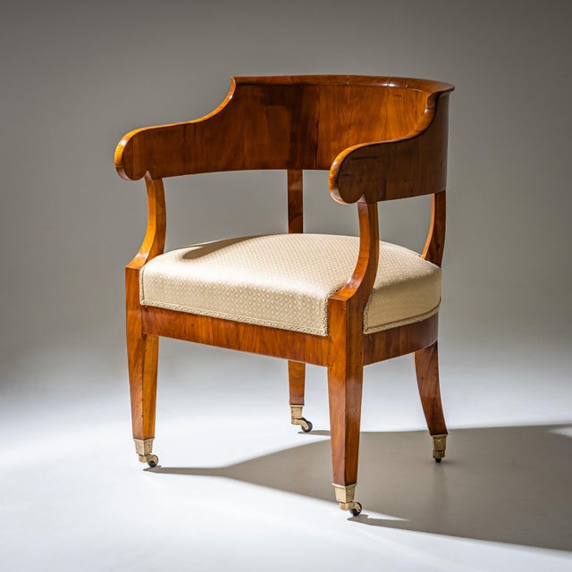 Biedermeier Desk Armchair, 1830 For Sale - Image 3 of 9