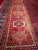 Antique Persian Heriz Karajeh Runner, Geometric Medallion Pattern, Red & Navy, 4’ X 14’ For Sale In Chicago - Image 6 of 7
