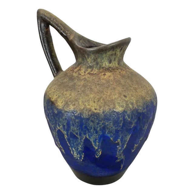 Fat Lava Glazed Vase from Es Keramik, WGP, Germany, 1970s For Sale