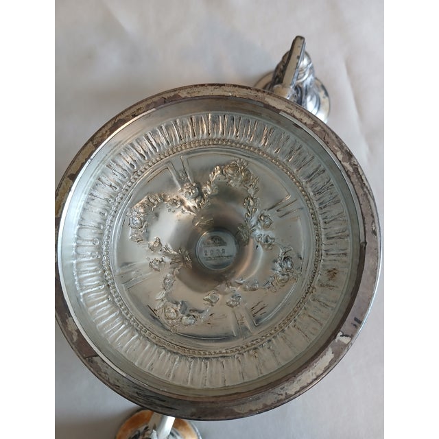 Silver Antique Silver Plate Meriden Double Wedding Basket Centerpiece For Sale - Image 8 of 9