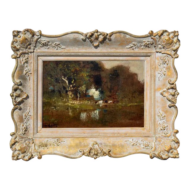 Cattle By Pond At Dusk For Sale