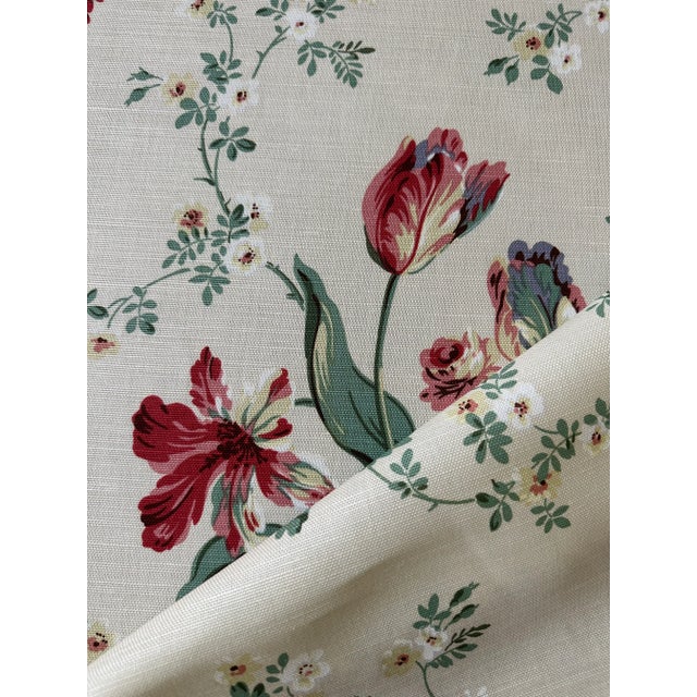 Brunschwig & Fils Ode to Spring Cotton & Linen Print Beige Botanical - Brunschwig & Fils Fabric 10 Yards For Sale - Image 4 of 7