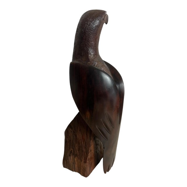 Vintage 1960’s Ironwood Hand Carved Eagle Bird Folk Art For Sale